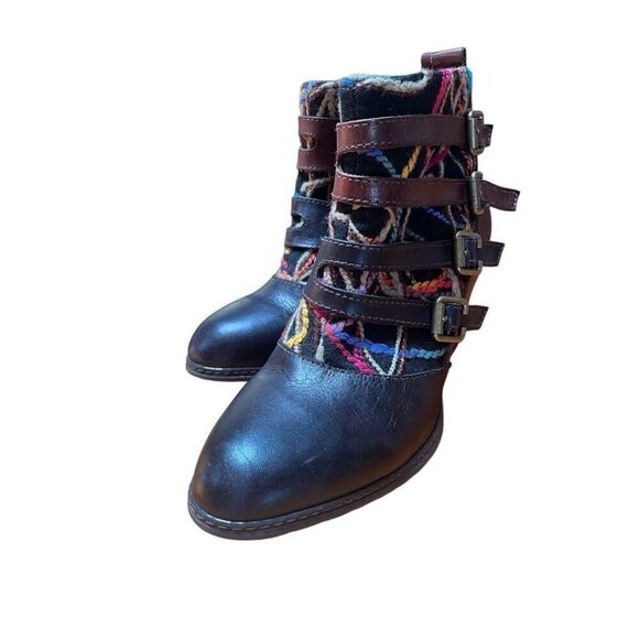 Spring Step L'Artiste Women's Redding Boot SZ 38/8 Block Heel Brown/ Tan NWOB - Picture 2 of 12